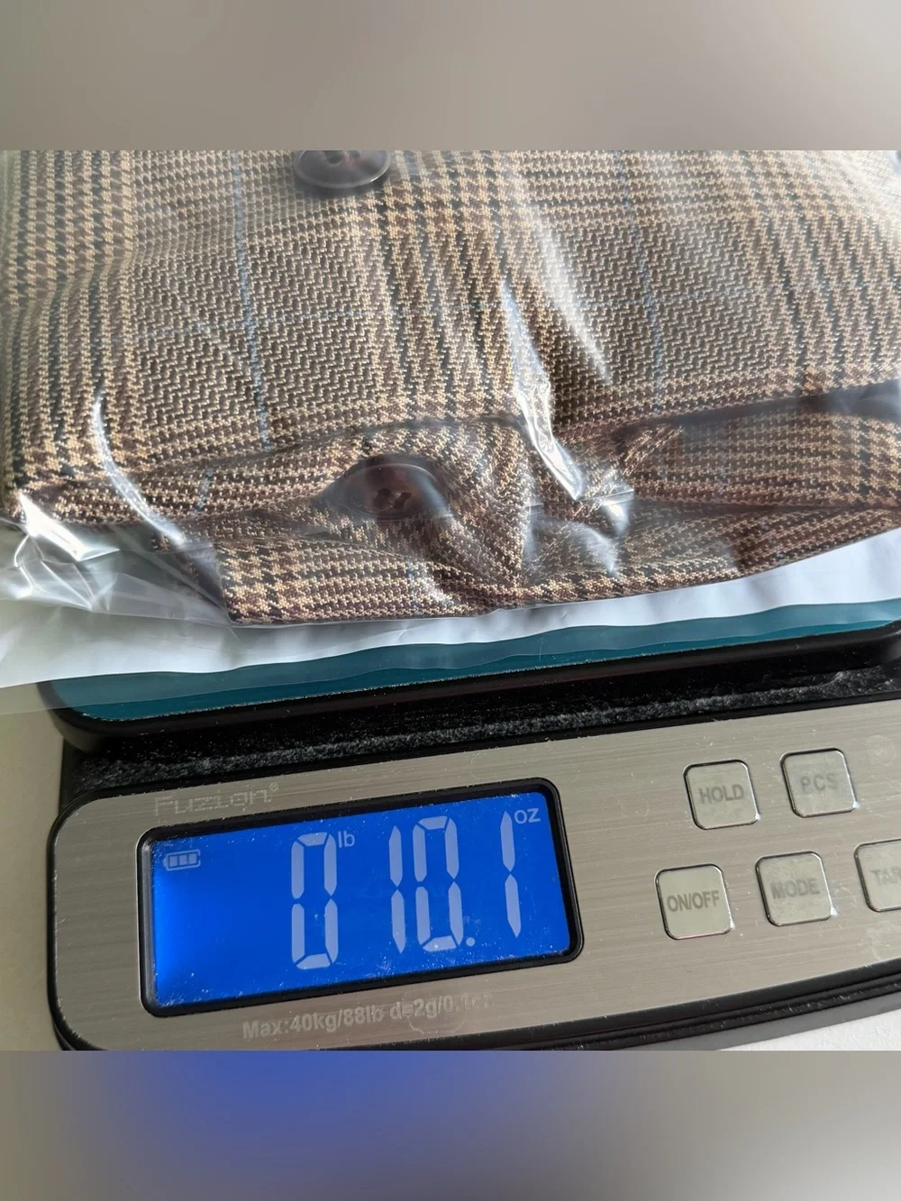 Double-Breasted Brown Plaid Suit Vest Men’s XL